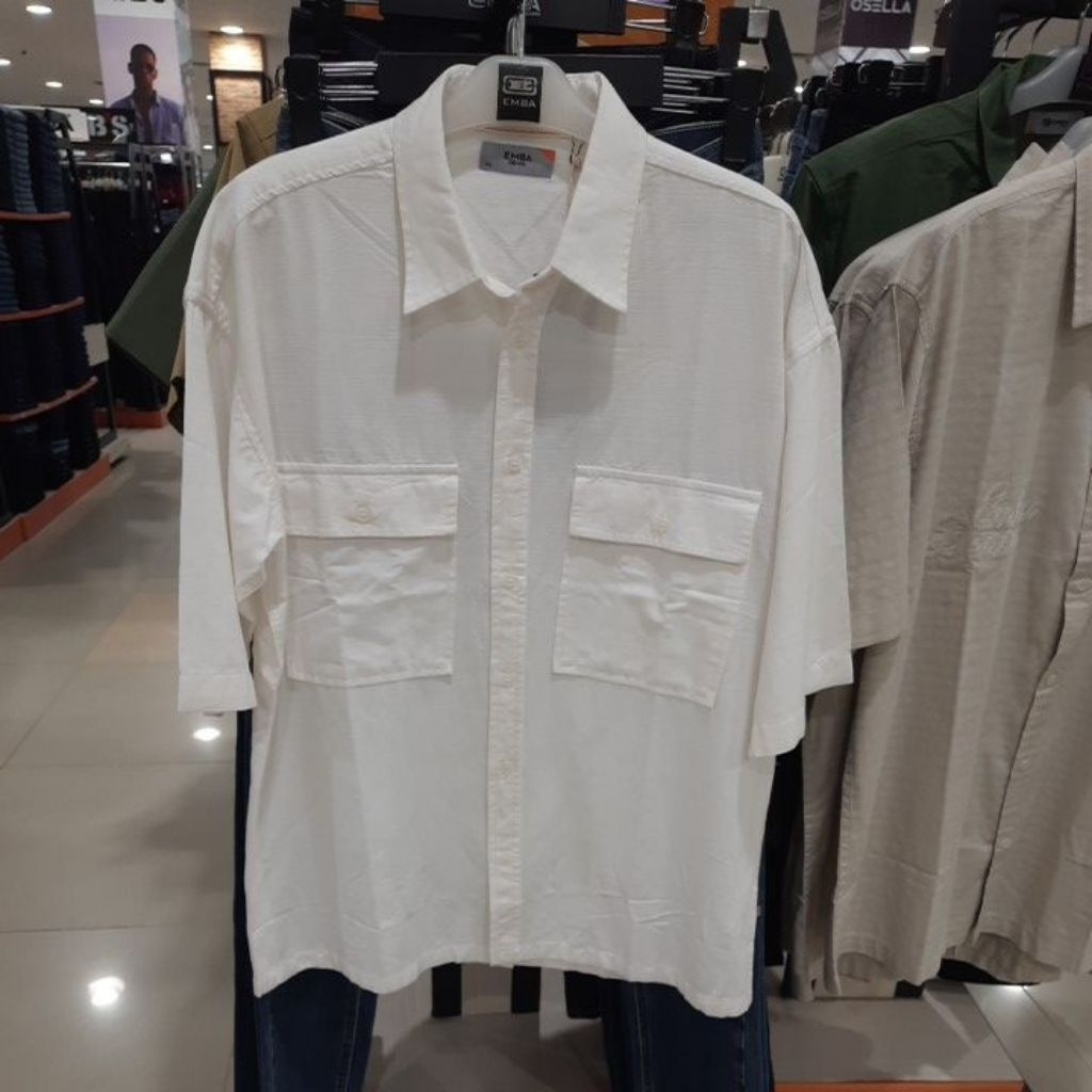 EMBA JEANS KEMEJA PENDEK PRIA RELAXED FIT TERBARU ORIGINAL MATAHARI