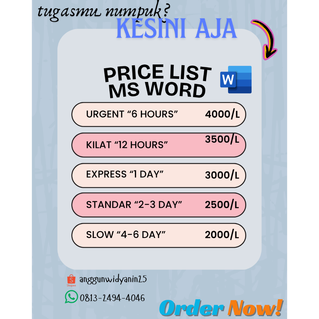 JASA KETIK WORD RAPI