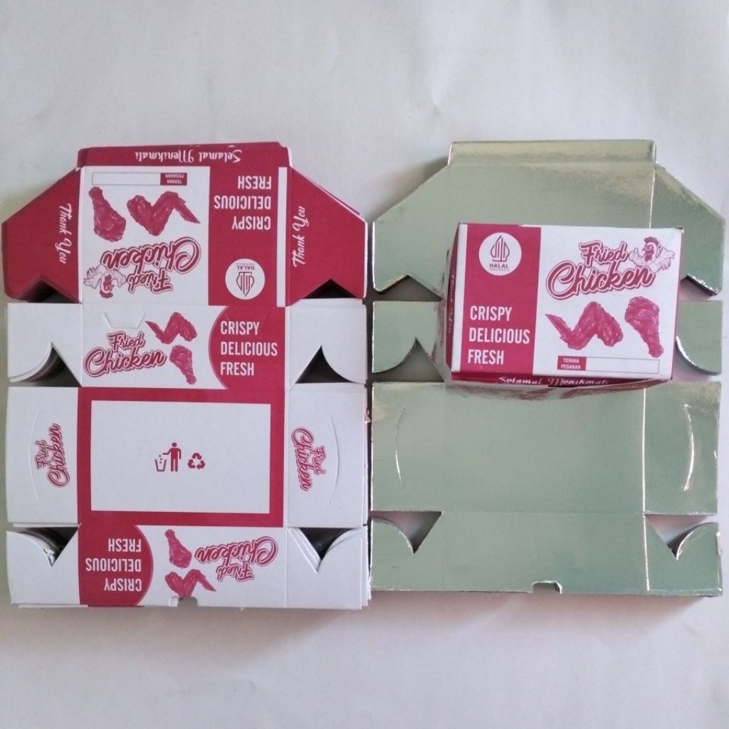 

100pcs Box Fried Chicken Merah Putih / Dus Fried Chicken