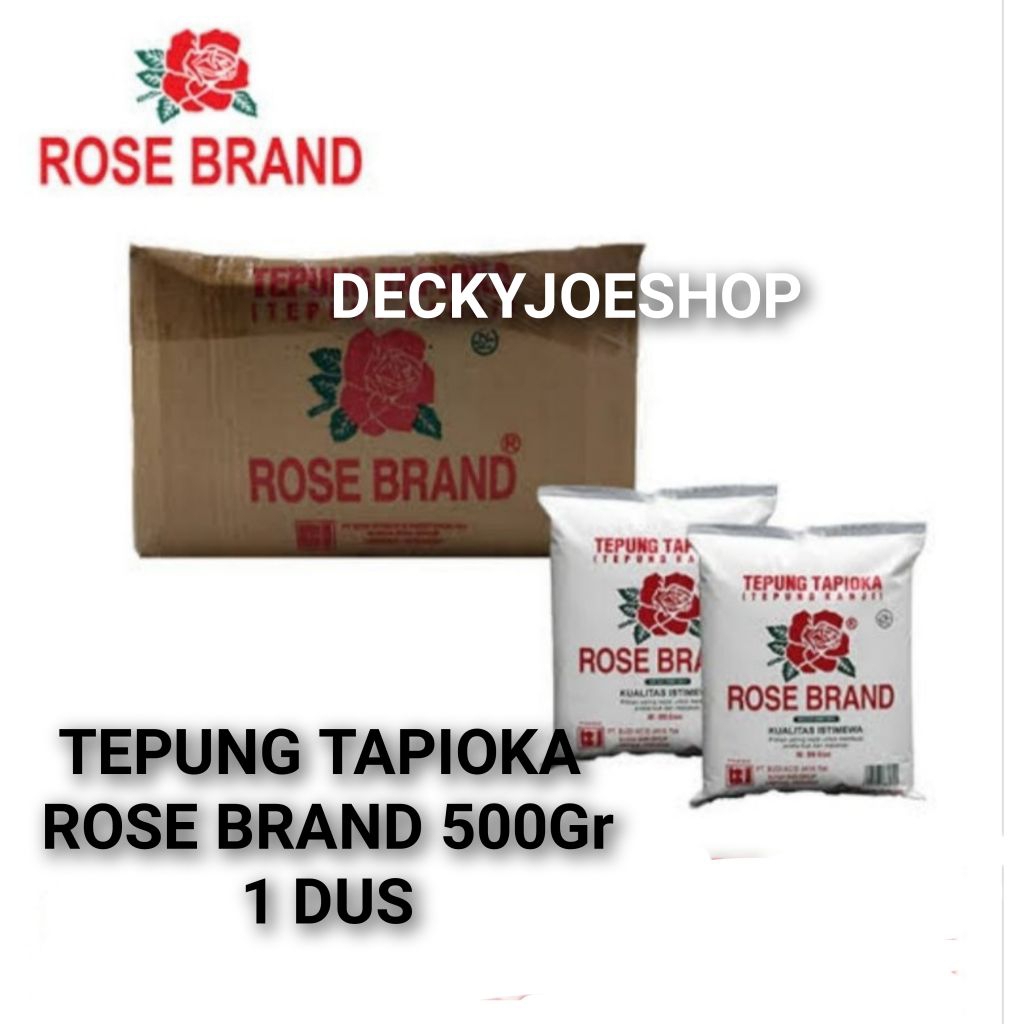 

Tepung tapioka rose brand 500gr 1 Dus