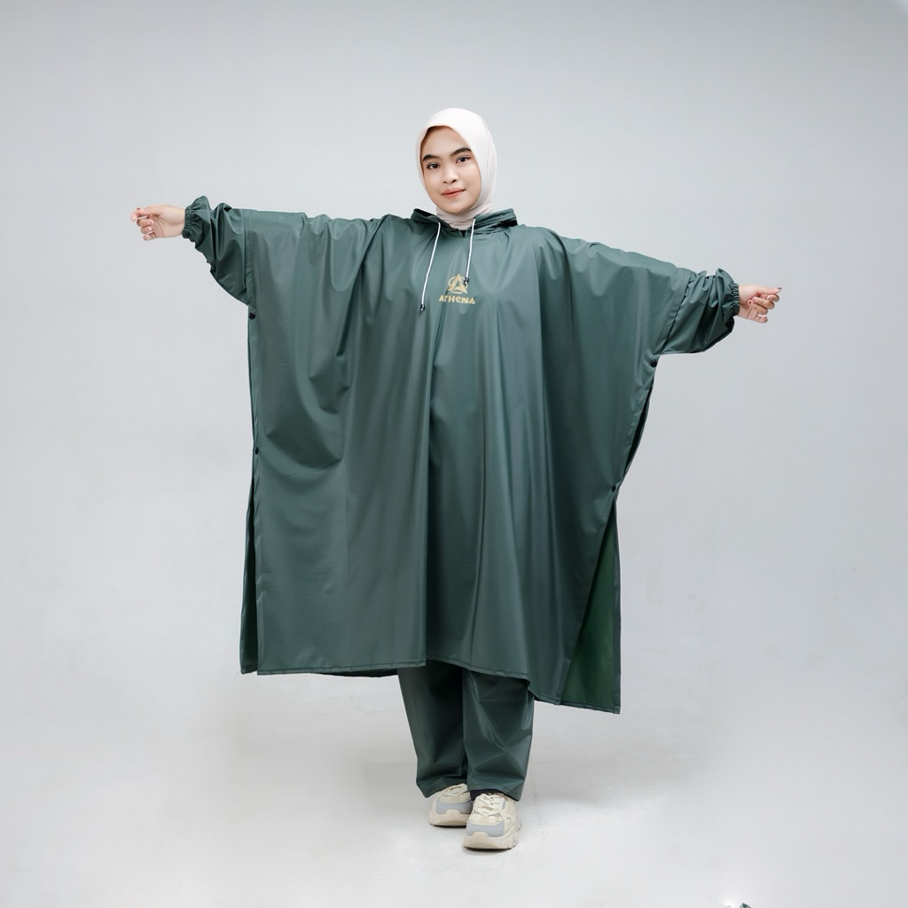 Jas Hujan Ponco Kelelawar Jumbo Pria Wanita Dewasa Anti Rembes by Athena
