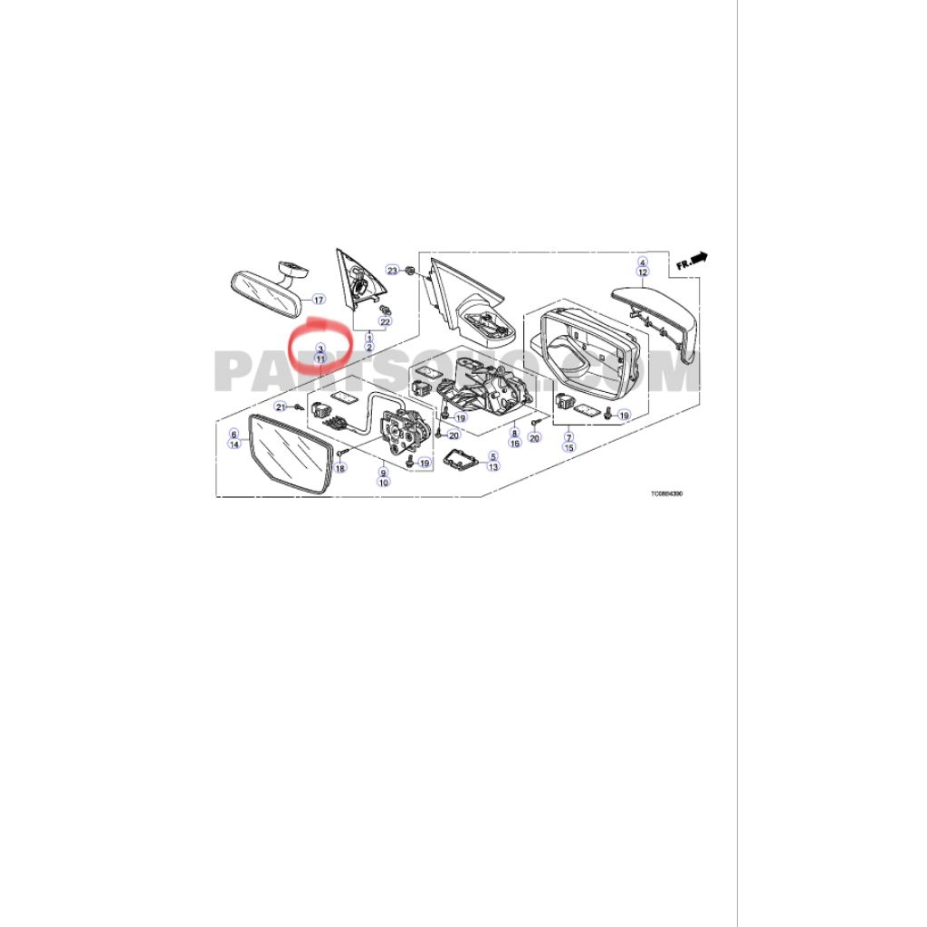 spion accord tanpa sein 2008-2012 original