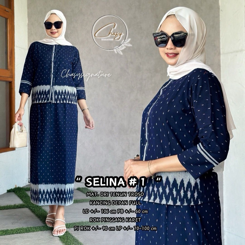 Selina Setelan Tenun Troso ORI by Chasy One Set Rok Batik Tenun Troso