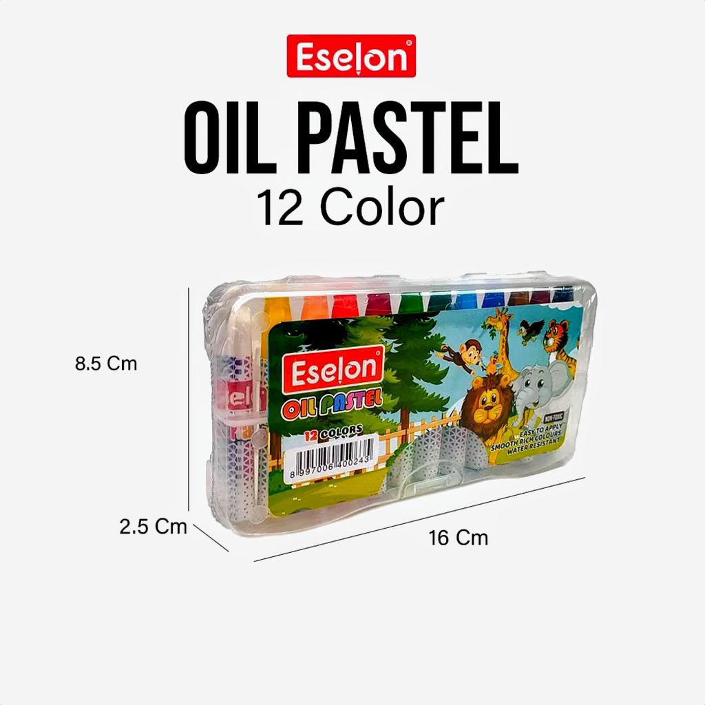 

[1 Set] Crayon Eselon Oil Pastel 12 Warna Cerah – Krayon Anak yang Lembut & Tahan Air