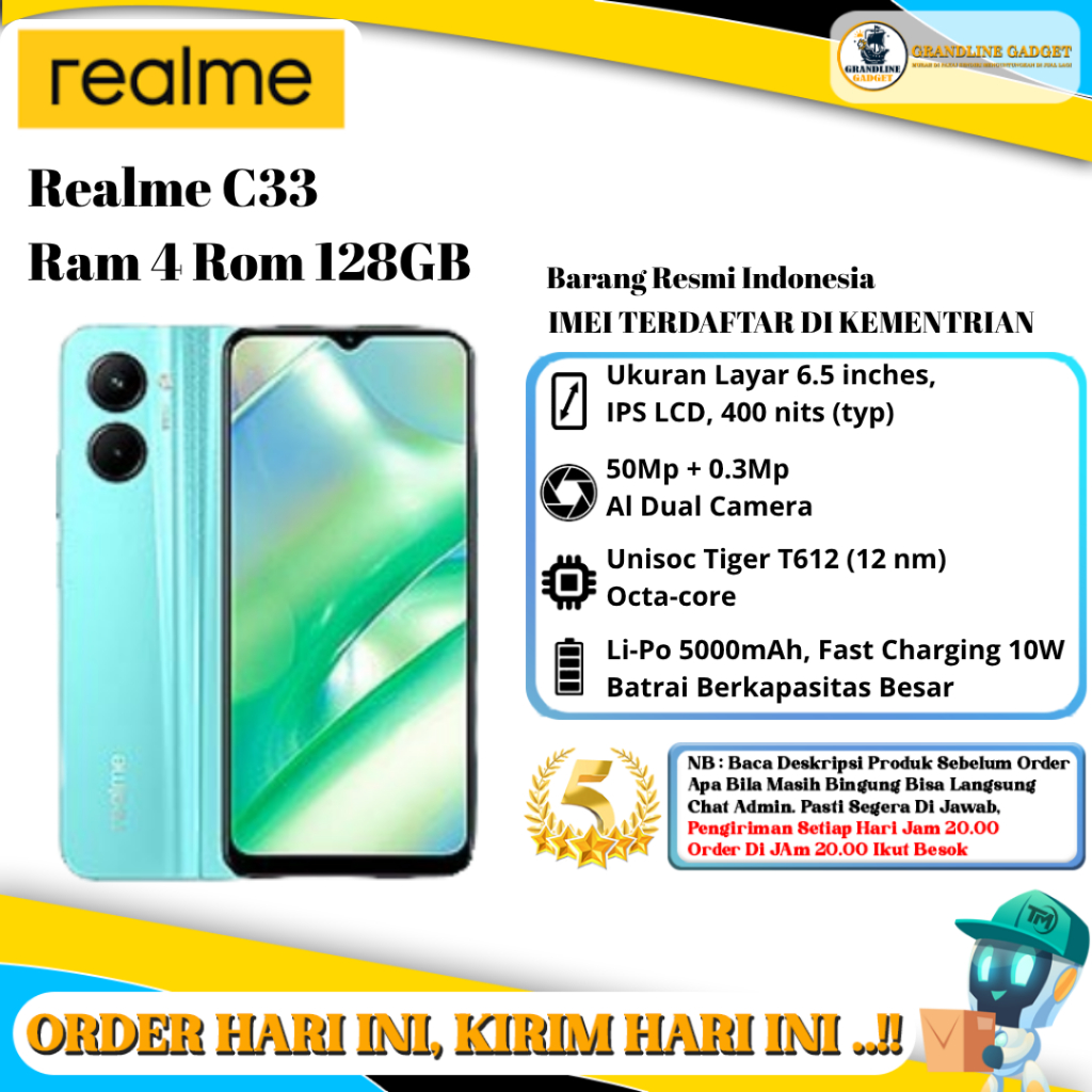 Realme C33 Ram 4 Rom 128GB