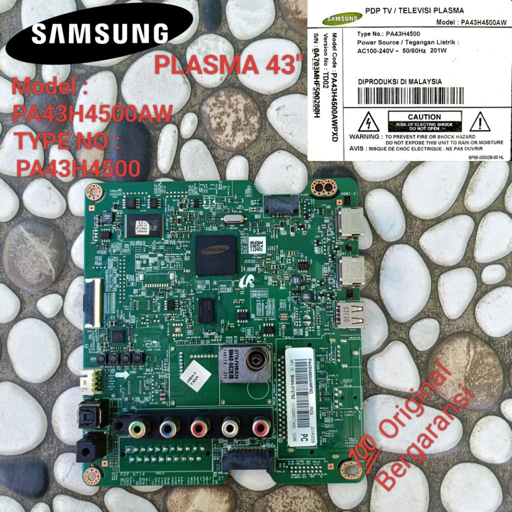 Mainboard MB TV Samsung PLASMA 43 inch PA43H4500AW 43H4500AW PA 43H 4500 43H4500 100% ORIGINAL & Ber