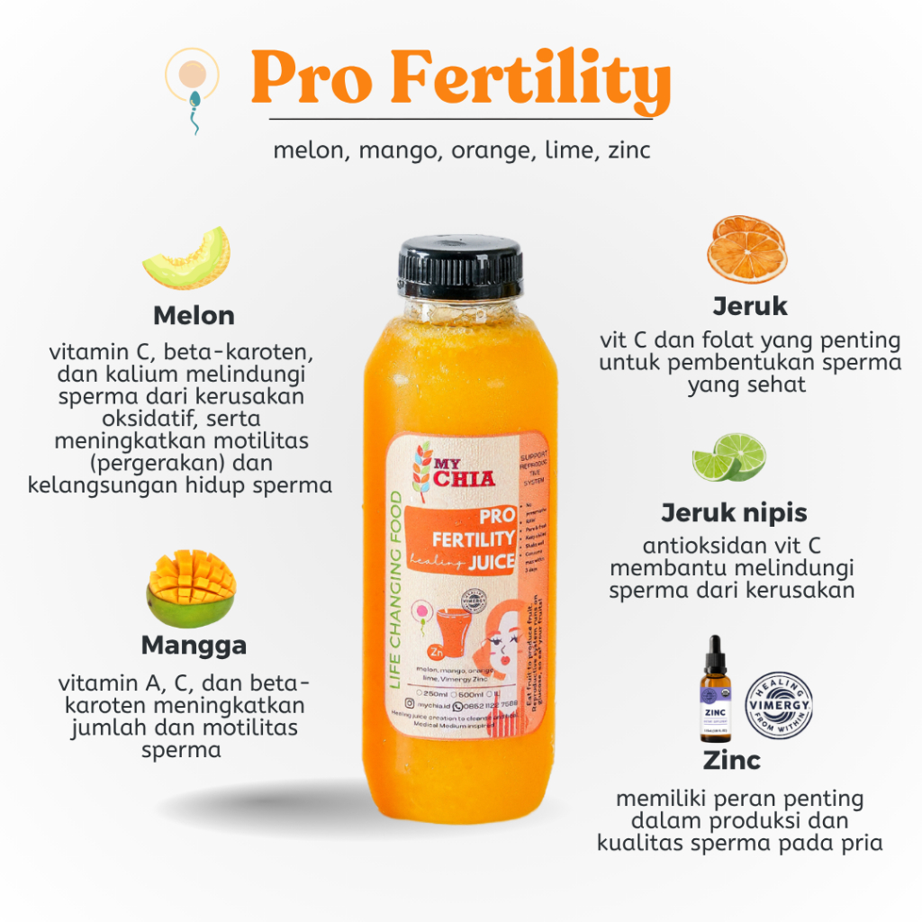 

Pro Fertility Healing Juice 250ml Jus Pro Fertilitas Cold Pressed My Chia