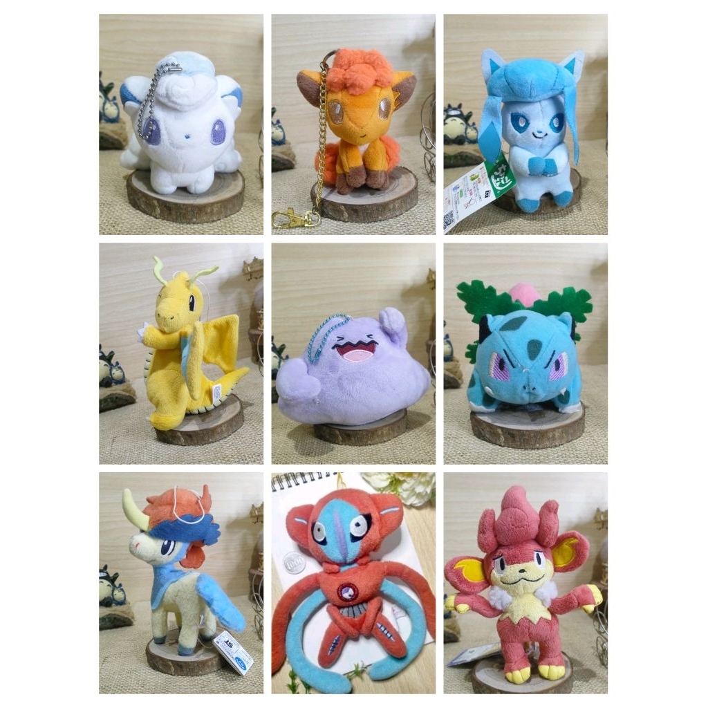 BONEKA POKEMON CENTER / DIGIMON ORIGINAL pokemon keychain plush