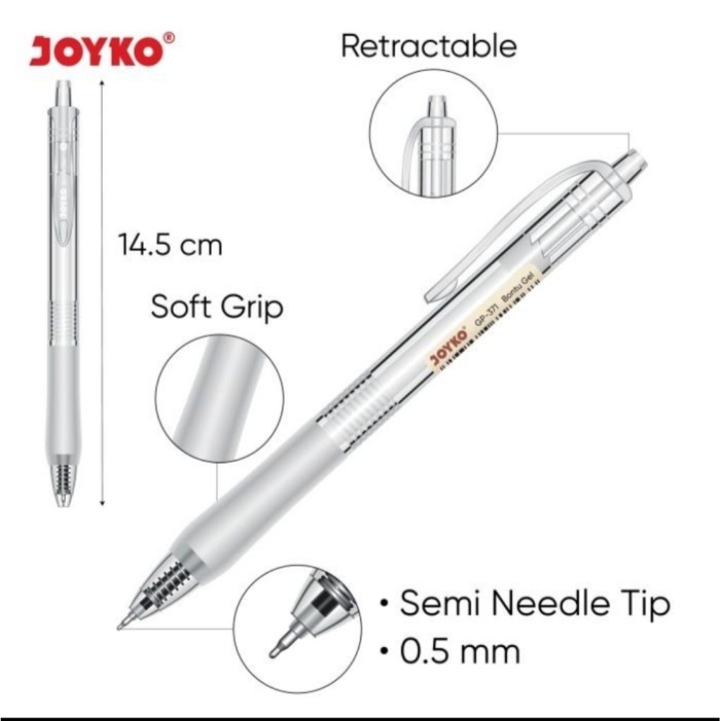 

Gel Pen Joyko Pulpen Pena GP-371Bontu Gel 0.5mm
