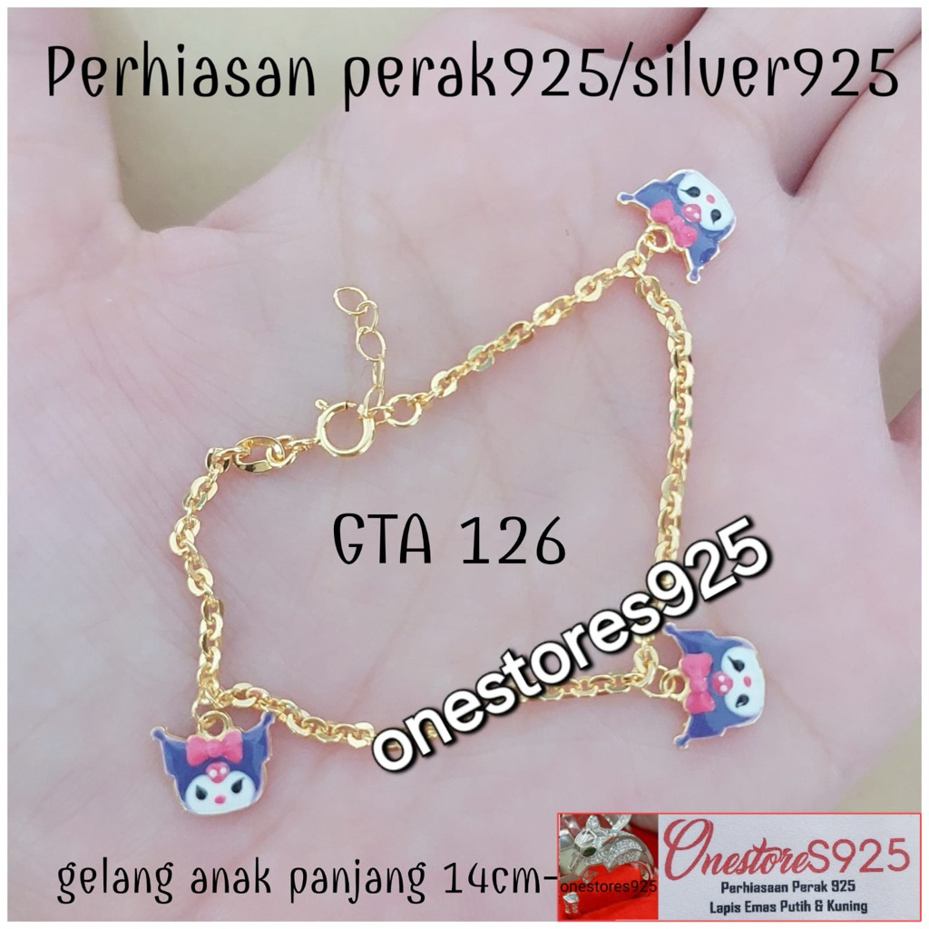 GELANG KUROMI PERAK 925 LAPIS EMAS KUNING