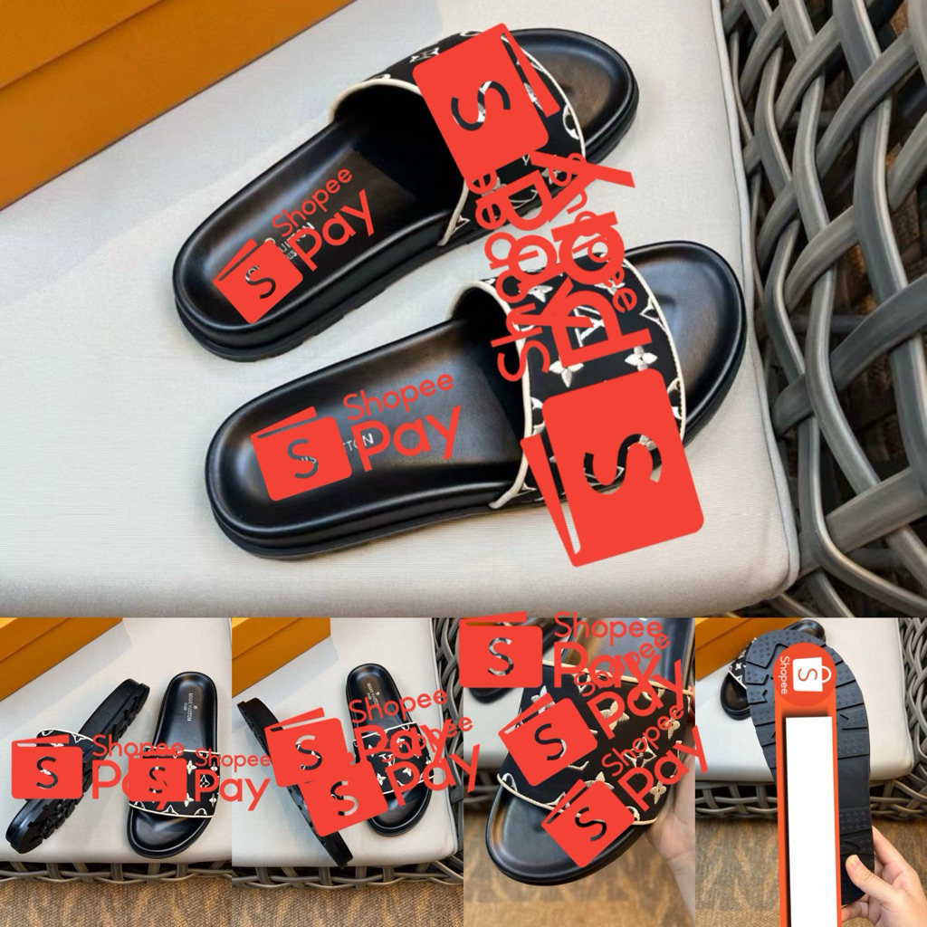 sandal pria flat hitam,sandal selop cowok termurah Sendal