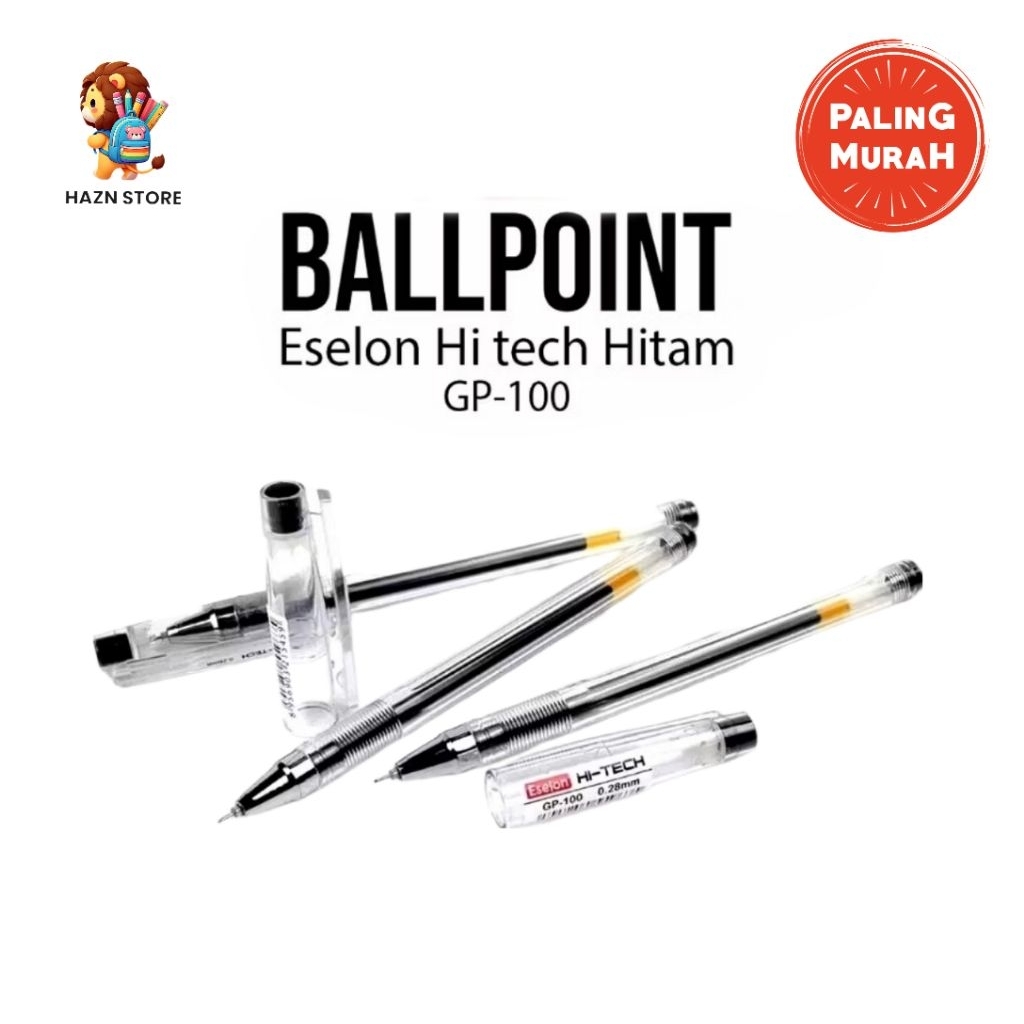 

Ballpoint Gel Eselon Hi-Tech Hitam 0.28mm | Pulpen Gel Halus | Tinta Cepat Kering | 1pcs