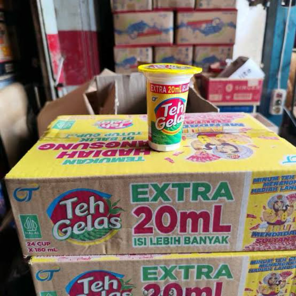 

TERMURAH!!TEH GELAS CUP @180ML(24pcs/dus)
