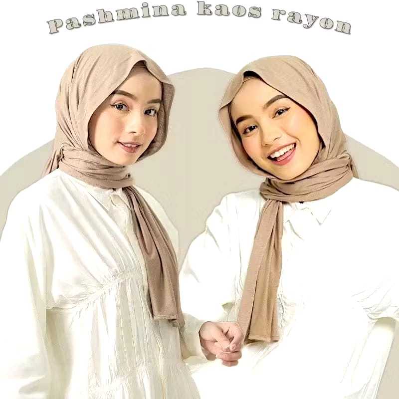 Pashmina Rayon Premium – Hijab Panjang Bahan Adem, Ringan & Gak Licin