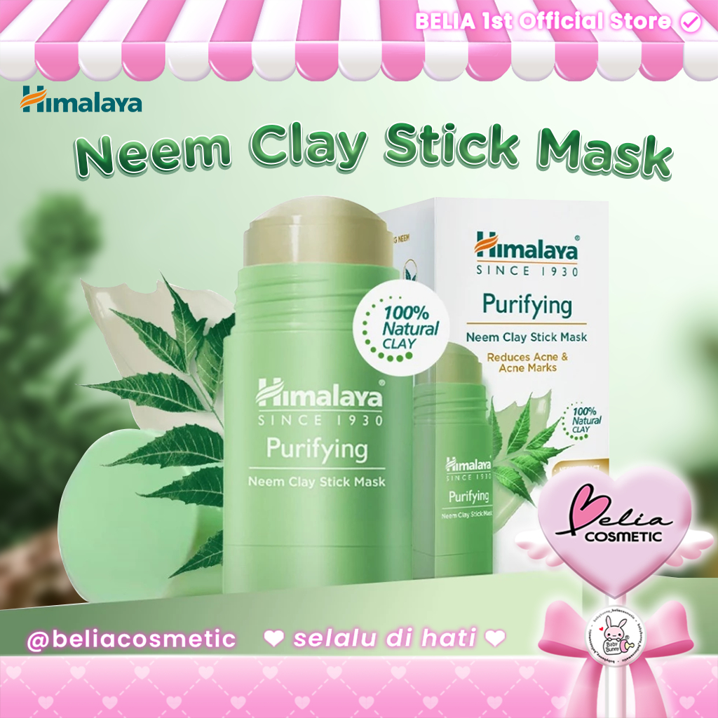 ❤ BELIA ❤ HIMALAYA Purifying Neem Clay Stick Mask 30gr | Masker Wajah Praktis untuk Jerawat