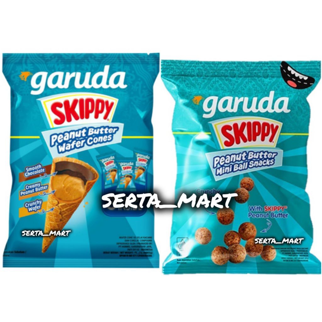 

Garuda Skippy Wafer Cones Peanut Butter 44gr - Garuda Skippy Mini Ball 50gr