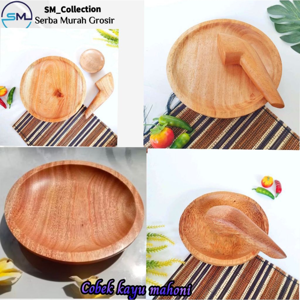cobek kayu/cobek sambel/cobek bunbu/cobek kayu mahoni