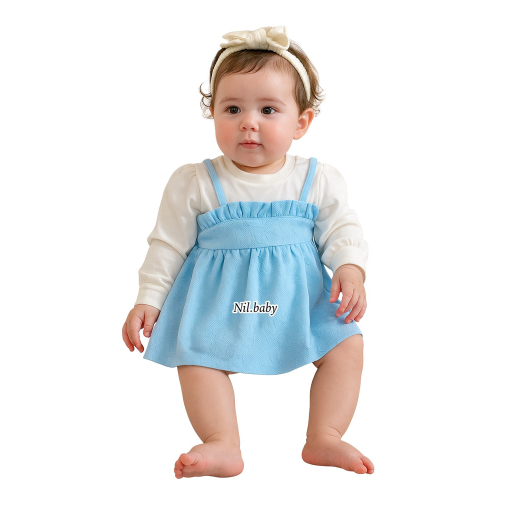 Dress anak cewek dress bayi terusan anak 1 2 3 tahun impor kembang PESTA baju kaos hitam rok tutu CA