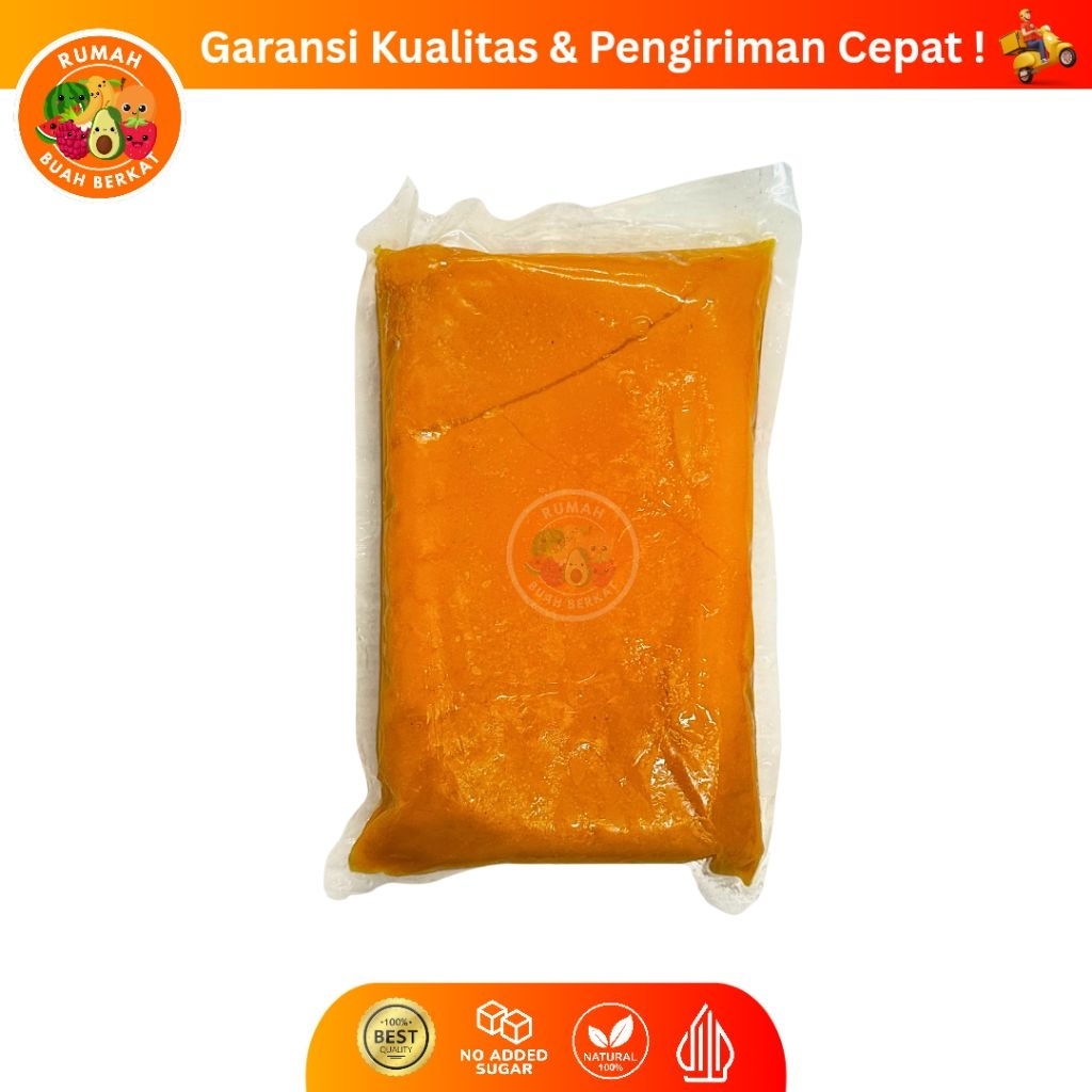 

Buah Markisa Tanpa Non Biji / Frozen Passion Fruit Seedless No seed / Daging Markisa Premium Kemasan 1 Kg