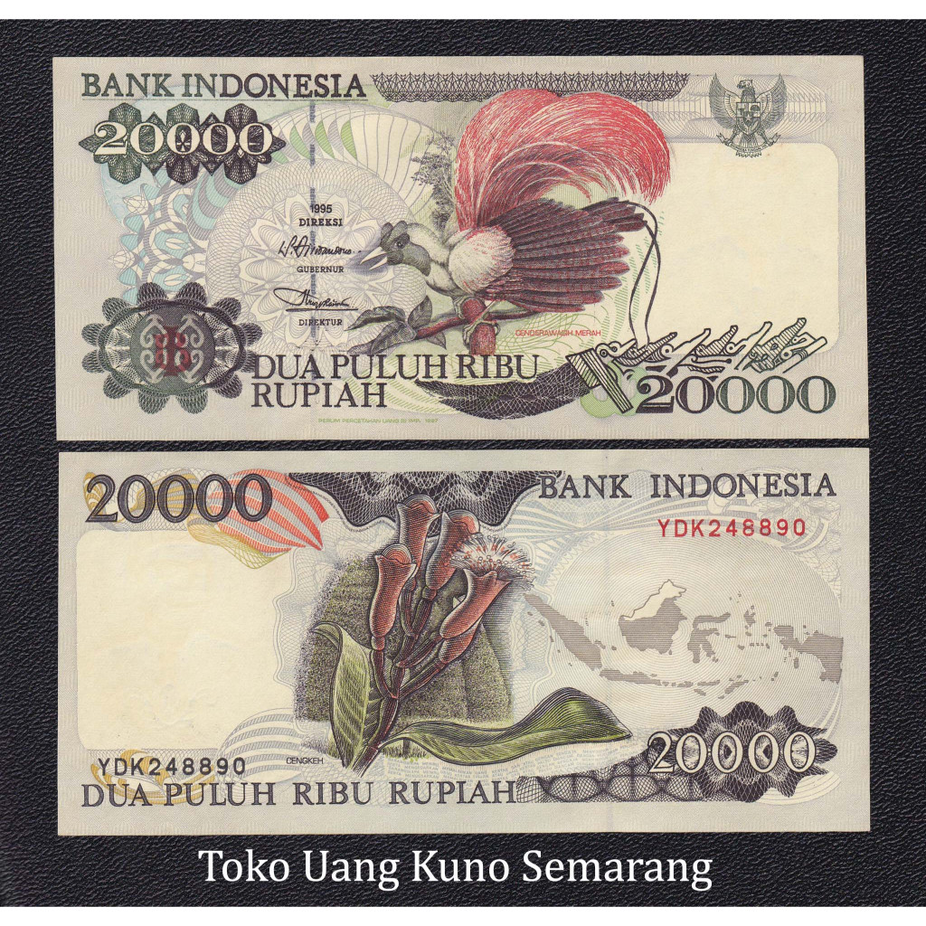 Uang Kuno 20000 Rupiah 1995 Cendrawasih