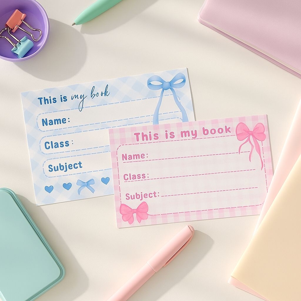 

SATUAN | STICKER LABEL BUKU MAPEL SEKOLAH ANAK AESTHETIC