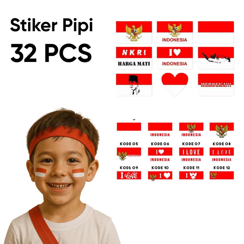 

[32PCS] Stiker Pipi Kemerdekaan RI