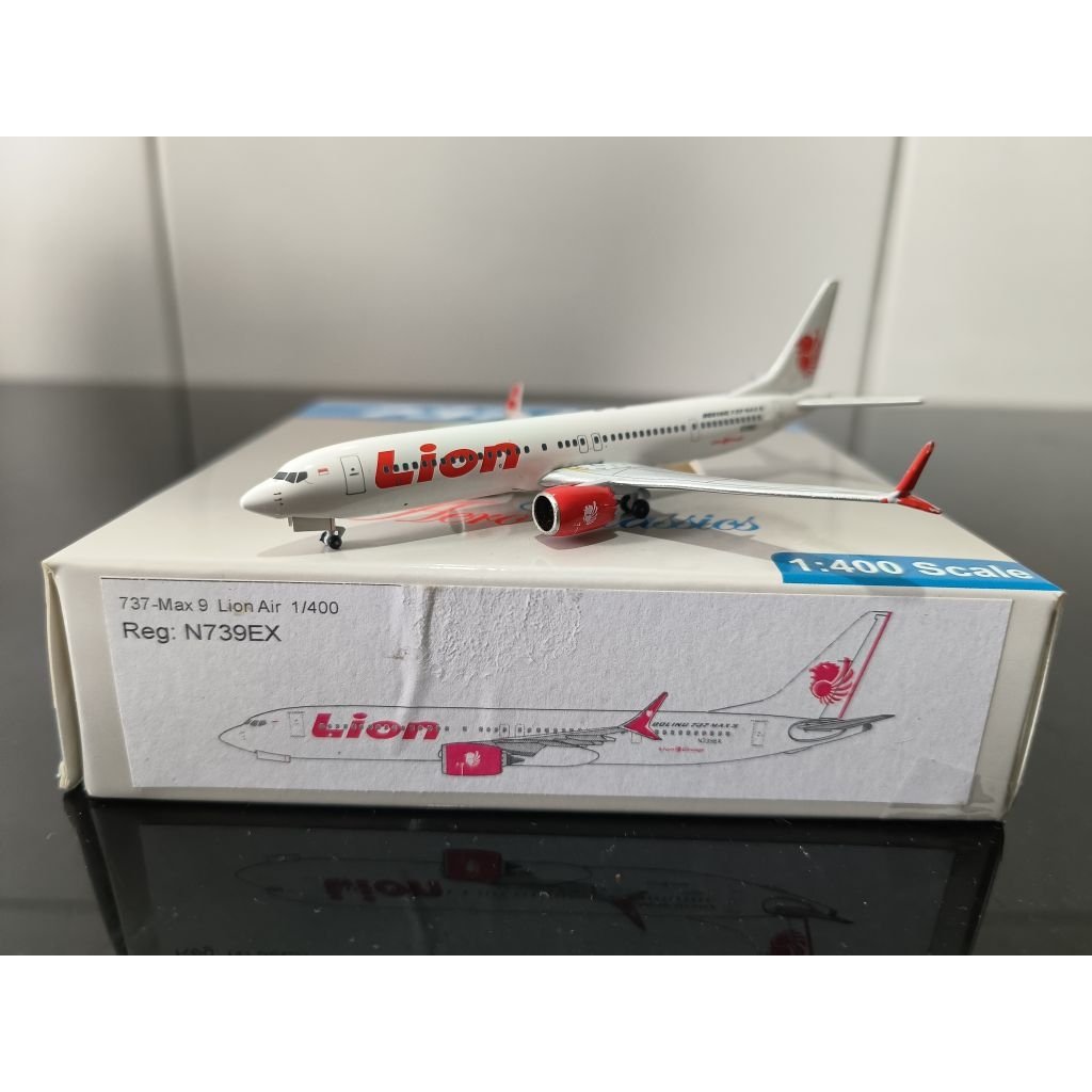 Diecast Lion Air Boeing B737 Max 9 N739EX Aeroclassics 1:400