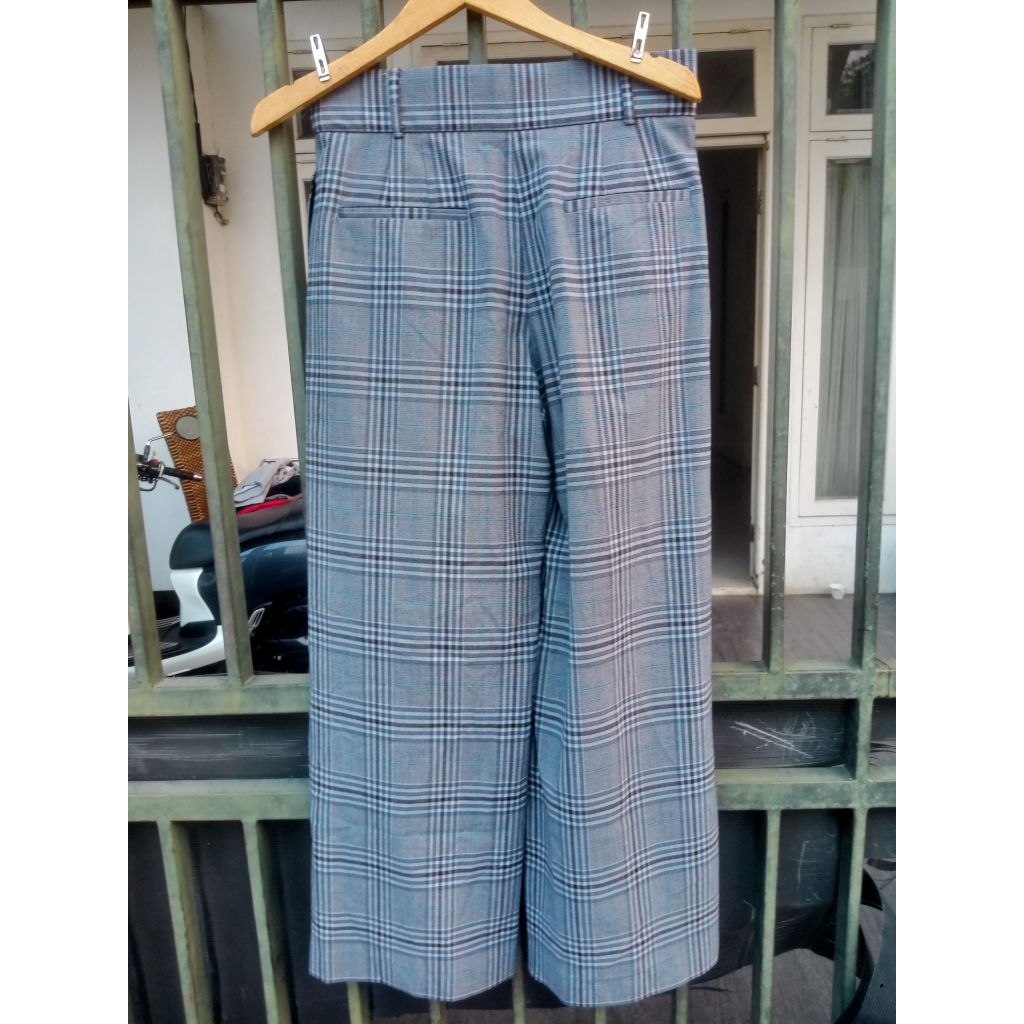 Kulot tartan zara wanita