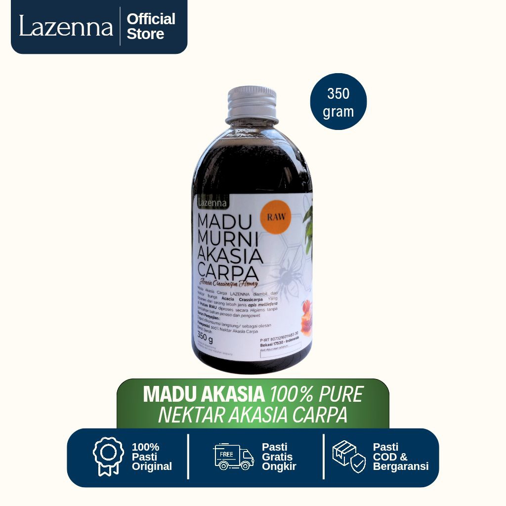 

Lazenna - Madu Murni Akasia Carpa 350 Gr Raw Honay Asli