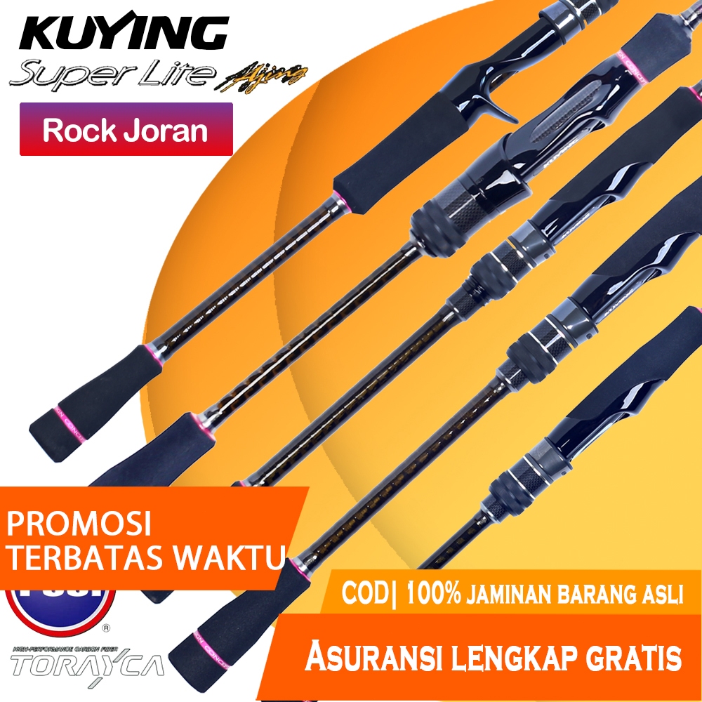 KUYING SUPERLITE AJING Joran Pancing Fishing Rod Lure Spinning Casting BC Rock Bottom Solid Fast