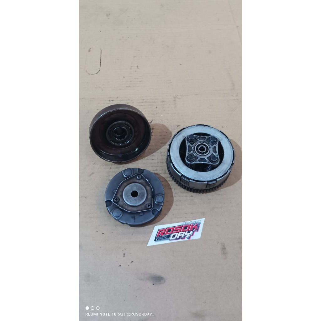 Draft Gear Primer Sekunder House Kopling Set Kampas Ganda Honda Astrea Grand Prima Star Supra x100 R