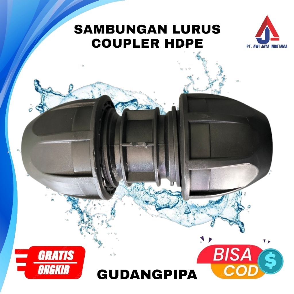 FITTING PIPA HDPE COUPLER 4" / SAMBUNGAN PIPA HDPE 4"