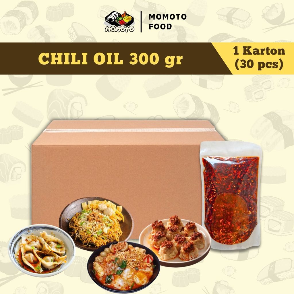 

Momoto Chili Oil 300 gram Minyak Cabe Enak Halal Grosir Kemasan Dus Karton Murah