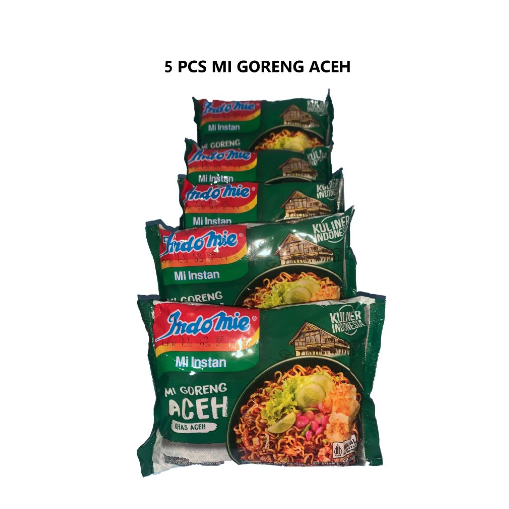 

5 pcs Indomie Mi Goreng Aceh