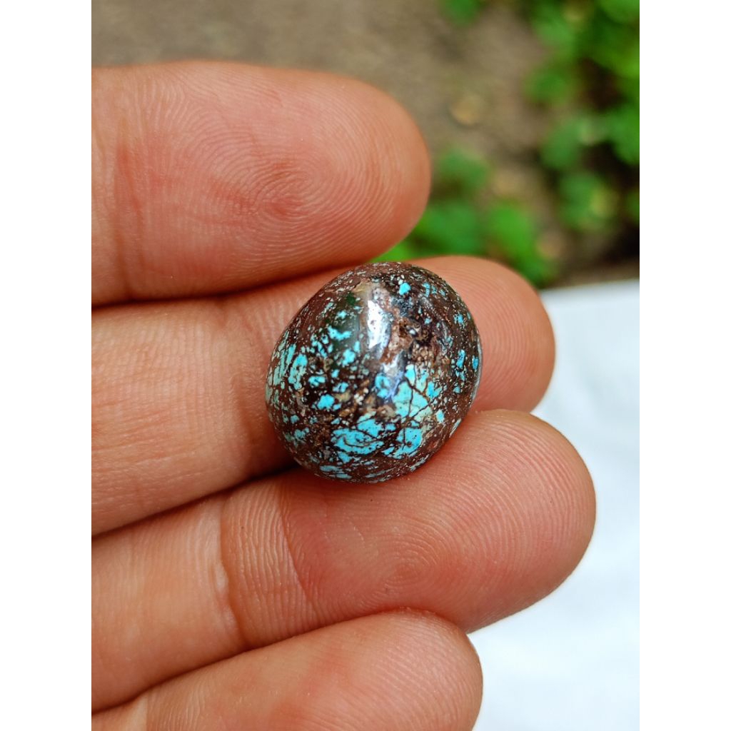 NATURAL BATU PIRUS PERSIA POLKAS BIRU GRADASI URAT MERAH