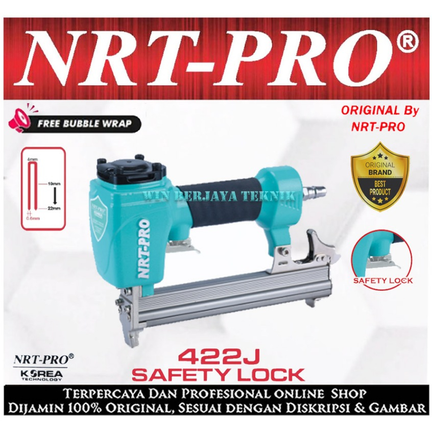 NRT-PRO 422 J HD Mesin Air Nailer Gun Nail Staples Angin Alat Paku Tembak U Stapler 422J 422
