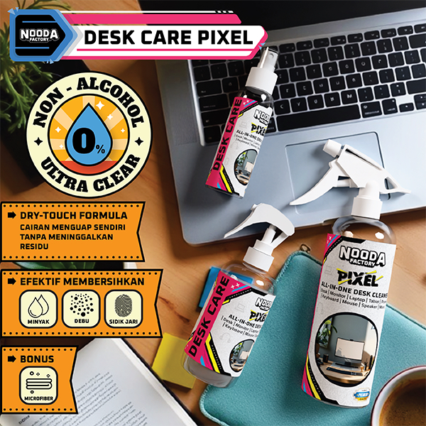 Desk Care Pixel - Pembersih Layar Monitor, Laptop, Kamera, LCD, HP, TV, Camera, Kaca, Plastik dan Me