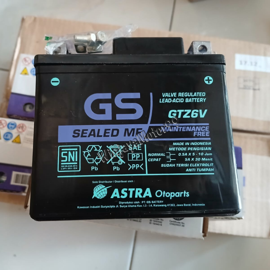 Aki Accu GTZ6V Sealed MF GS Astra Otoparts