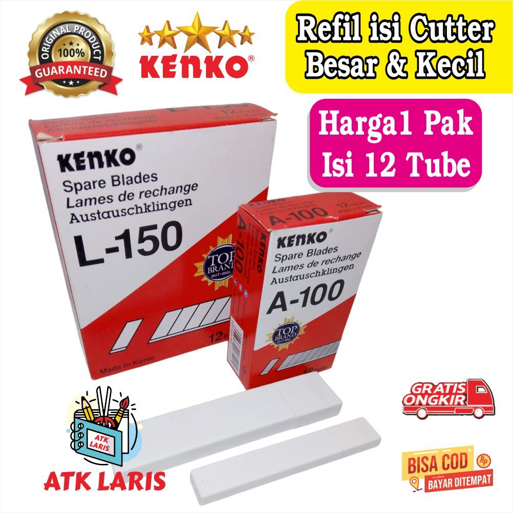 

ISI CUTTER KENKO BESAR ISI CUTTER KENKO KECIL, REFIL ISI CUTER BESAR HARGA 1 BOK / isi cutter kenko