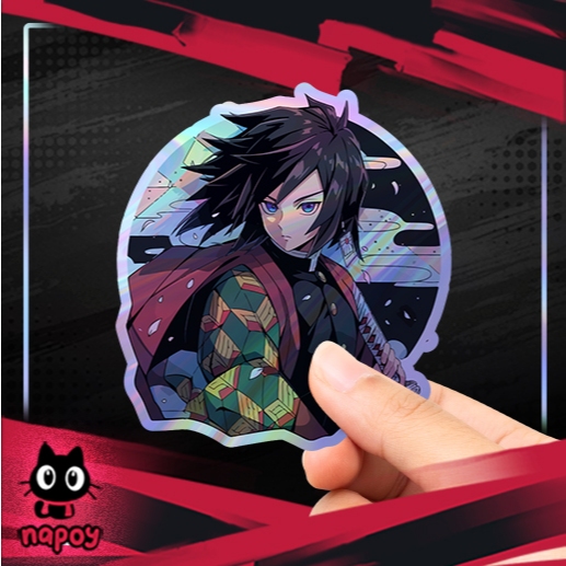 

Stiker Hologram Anime Demon Slayer Giyu Tomioka