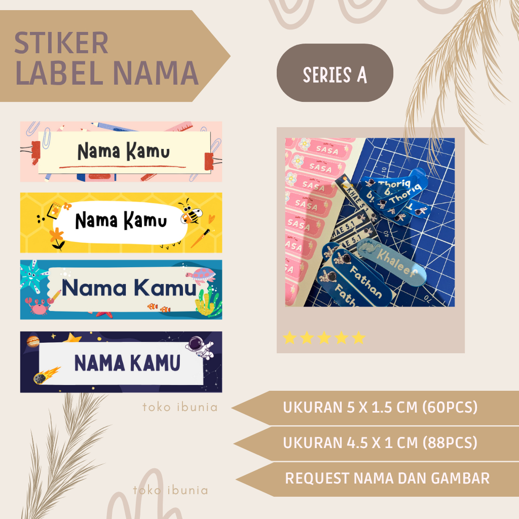 

Stiker Nama Custom - Label Nama Barang