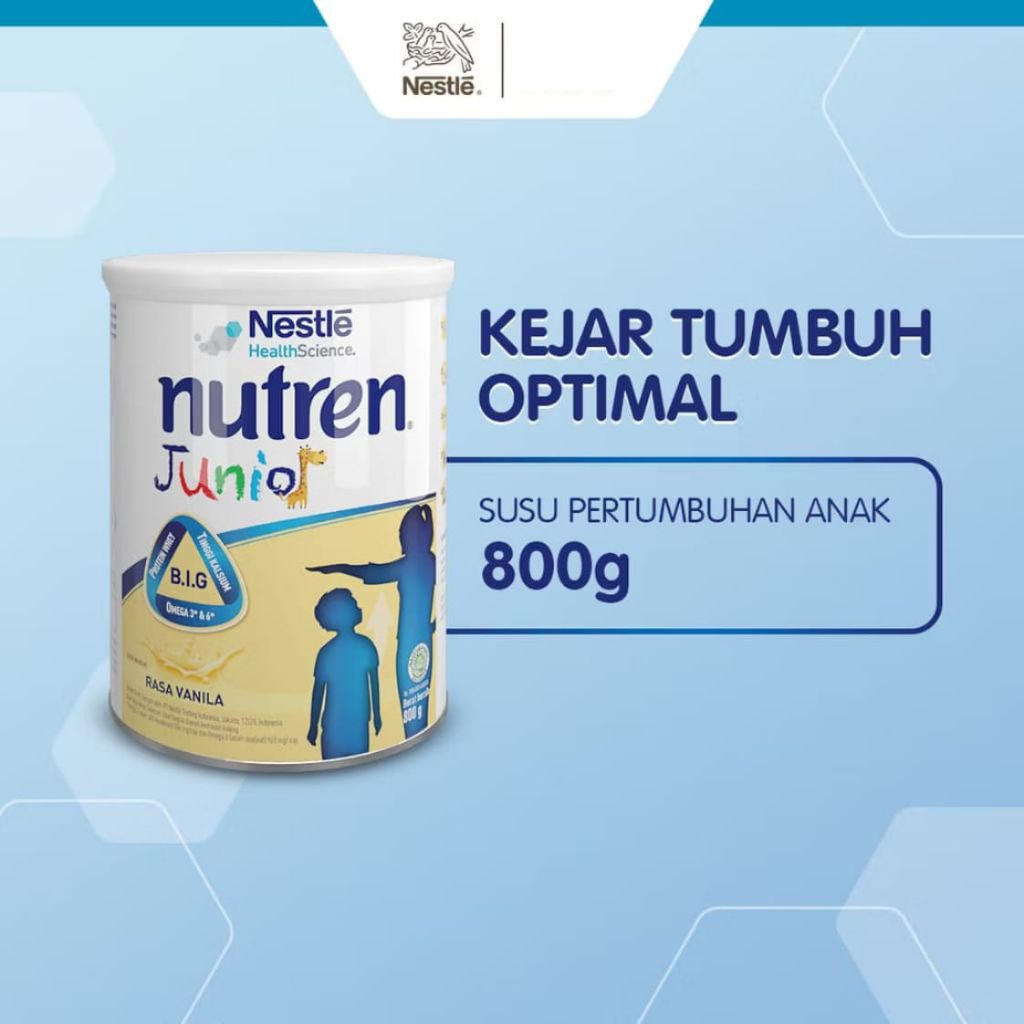 

NESTLE Nutren Junior Susu Pertumbuhan Vanila 1-10 tahun Kaleng 800g