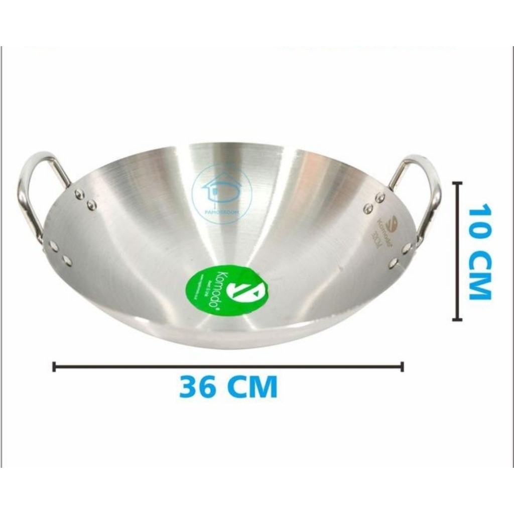 Wajan Stainless Tebal Diameter 36 cm Komodo