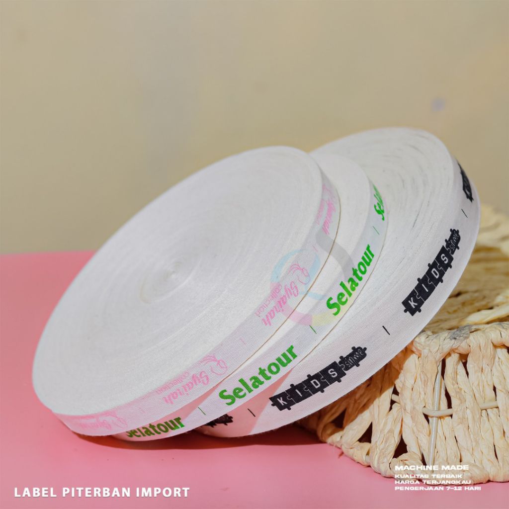 

label cotton import,label murah 15 meter