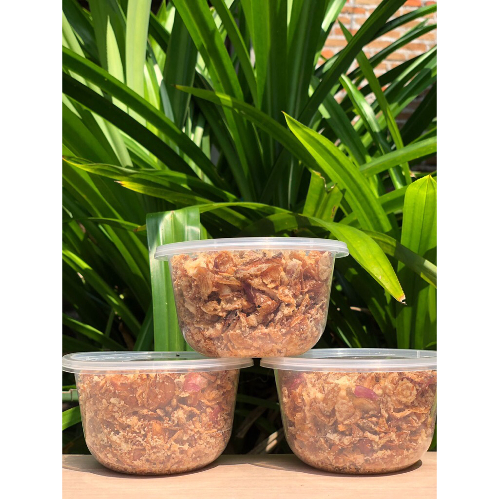 

brambang goreng original tanpa campuran ubi/singkong praktis kemasan 4x toples 300 mili