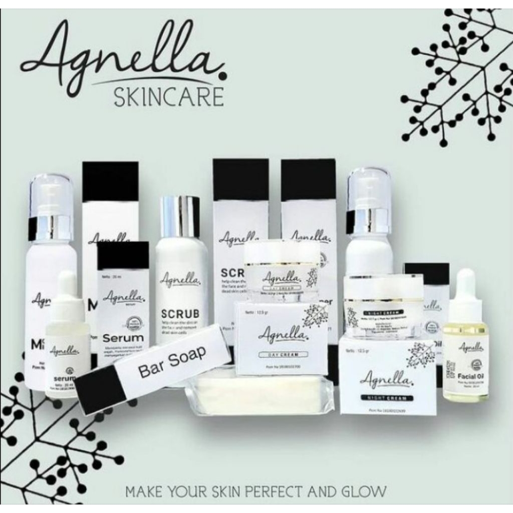 AGNELLA SKINCARE-Paket skincare 8in1 [BPOM]