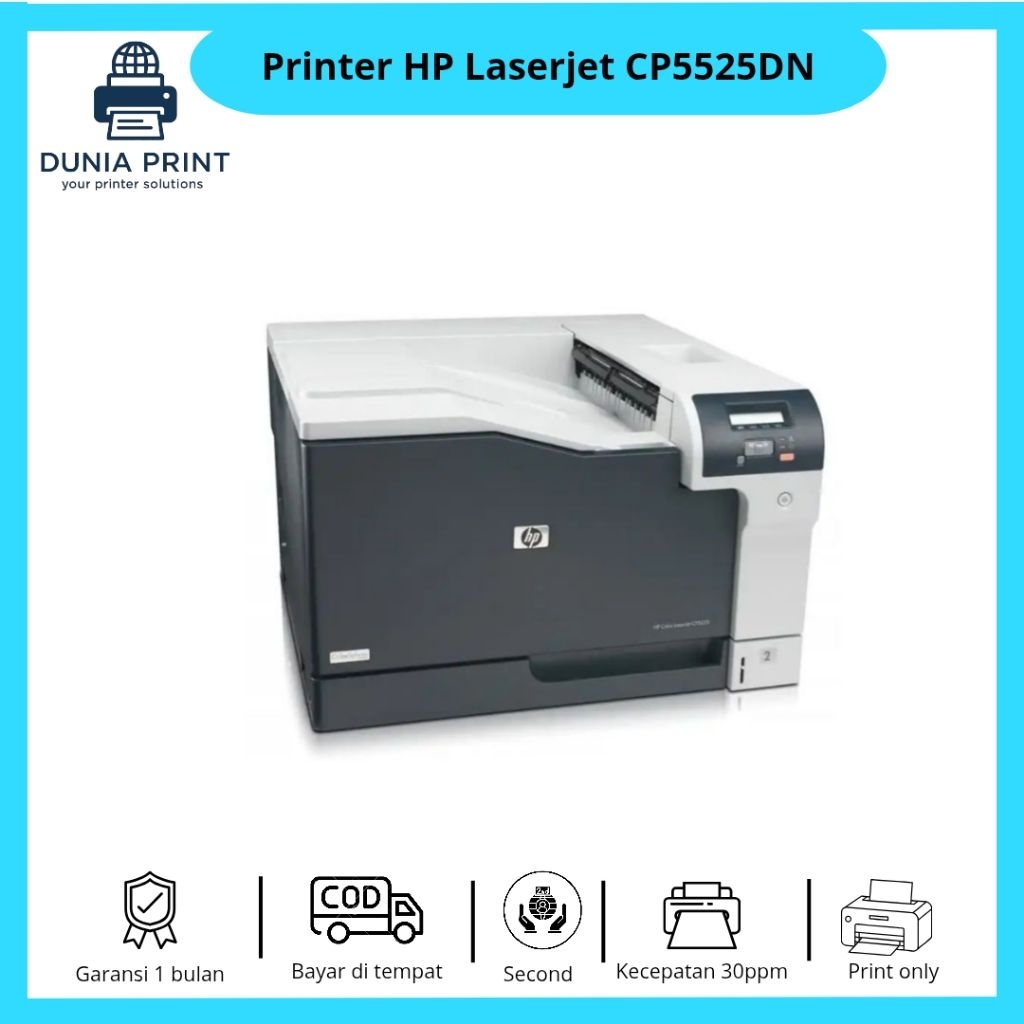 Printer HP LaserJet CP5525 Bekas Bisa print A3 warna