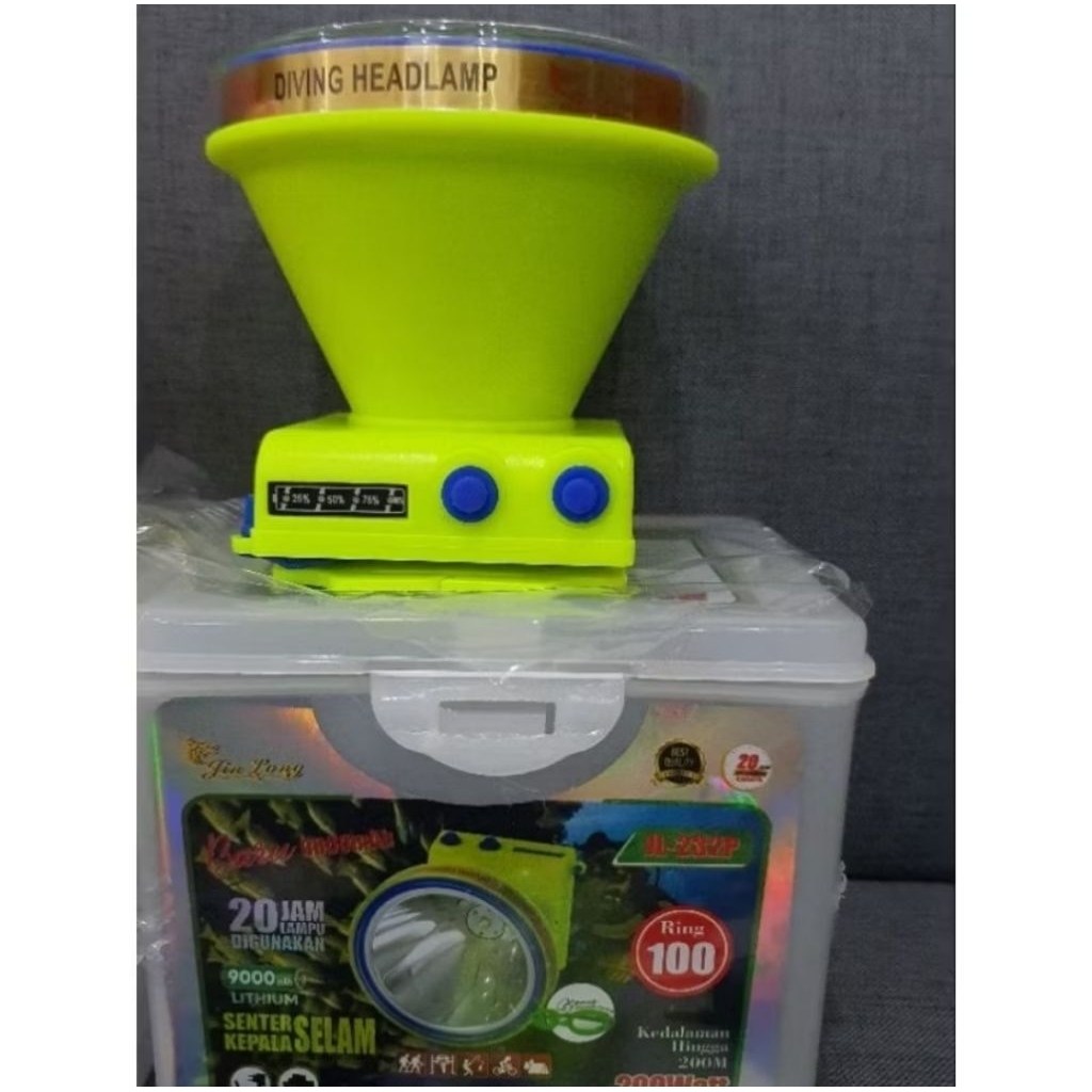 senter kepala selam 250watt jinlong super terang bonus kacamata selam jl 232 cahaya putih