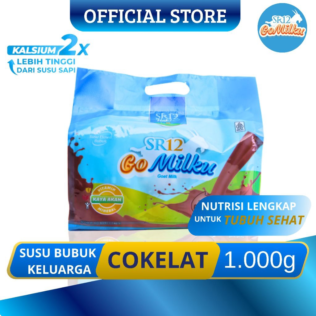 

Go Milku Sachet SR12 Susu Kambing Etawa Cokelat Meningkatkan Nafsu Makan 1.000g