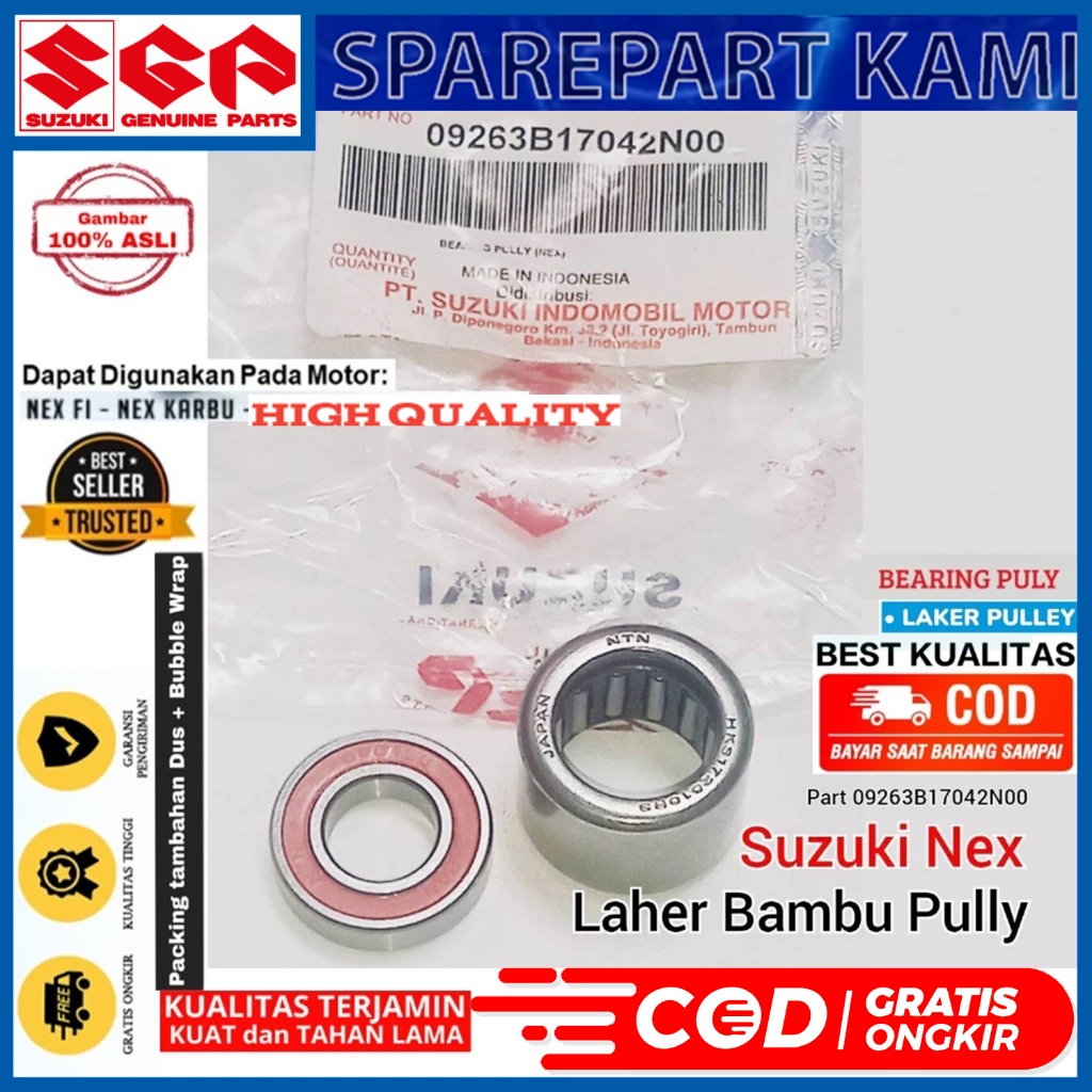 BEARING BAMBU LAHER PULLY CVT BEARING PULLY SUZUKI SET NEX 1 NEX FI KARBU KARBURATOR NTN JAPAN